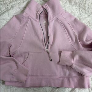 Lululemon Athletica Light Pink Half-Zip Hoodie